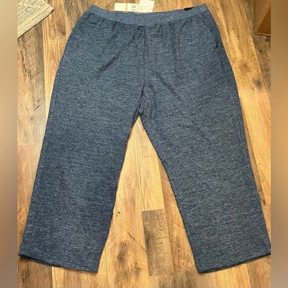 Alfred Dunner simply cozy pocketed classic fit stretch pants color blue size 2X - Picture 2 of 12